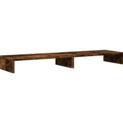 vidaXL skærmstander 100x27x10 cm konstrueret træ røget egetræsfarve