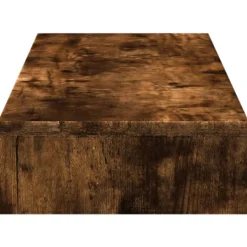 vidaXL skærmstander 100x27x10 cm konstrueret træ røget egetræsfarve