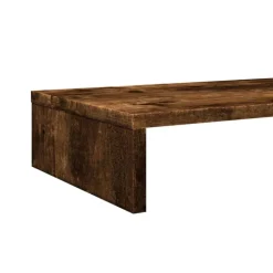 vidaXL skærmstander 100x27x10 cm konstrueret træ røget egetræsfarve