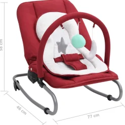 vidaXL skråstol til baby stål rød