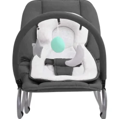 vidaXL skråstol til baby stål antracitgrå