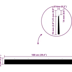 vidaXL Skruemonterede dørbørste tætninger 2 pcs Sølv 100 cm