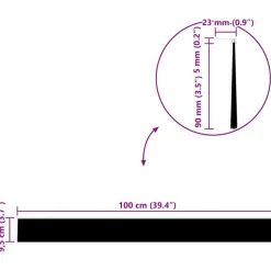 vidaXL Skruemonterede dørbørste tætninger 2 pcs Sølv 100 cm