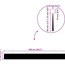 vidaXL Skruemonterede dørbørste tætninger 2 pcs Sølv 100 cm
