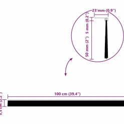 vidaXL Skruemonterede dørbørste tætninger 2 pcs Sølv 100 cm