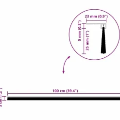 vidaXL Skruemonterede dørbørste tætninger 2 pcs Sølv 100 cm