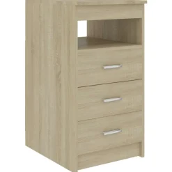 vidaXL skuffeskab 40x50x76 cm konstrueret træ sonoma-egetræsfarvet