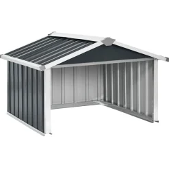 vidaXL skur til robotplæneklipper 92x97x63 cm galvaniseret stål grå