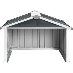 vidaXL skur til robotplæneklipper 92x97x63 cm galvaniseret stål grå