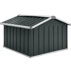 vidaXL skur til robotplæneklipper 92x97x63 cm galvaniseret stål grå