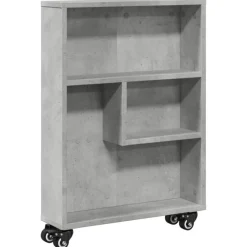 vidaXL smal opbevaringsvogn 48x13x68 cm konstrueret træ betongrå