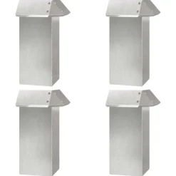 vidaXL Sneglehegn 8 pcs Sølv Rustfrit stål
