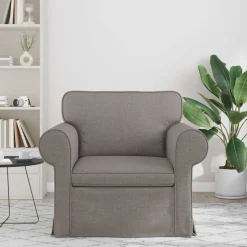 vidaXL Sofa Gråbrun 95 x 82 x 80 cm Stof