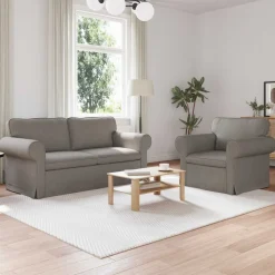 vidaXL Sofa Sæt 2 pcs Gråbrun 175 x 82 x 80 cm Stof