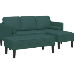 vidaXL Sofa Sæt med pude 2 pcs Mørkegrøn Polyester