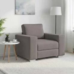 vidaXL Sofa Stol Gråbrun 100 cm Stof
