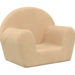 vidaXL sofa til børn blødt plys cremefarvet
