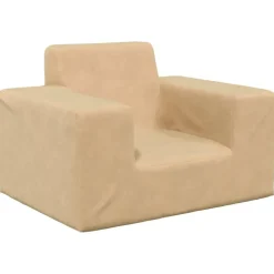 vidaXL sofa til børn blødt plys cremefarvet