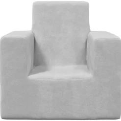 vidaXL sofa til børn blødt plys lysegrå