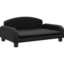 vidaXL sofa til børn 70x45x30 cm kunstlæder sort