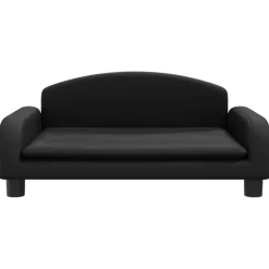vidaXL sofa til børn 70x45x30 cm kunstlæder sort