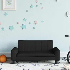 vidaXL sofa til børn 70x45x30 cm stof sort