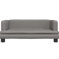vidaXL sofa til børn 80x45x30 cm kunstlæder grå