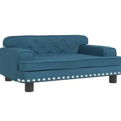 vidaXL sofa til børn 70x45x30 cm fløjl blå