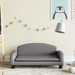 vidaXL sofa til børn 70x45x30 cm kunstlæder grå