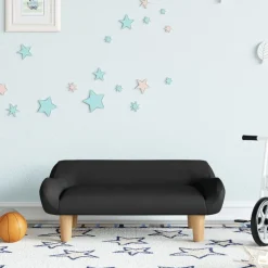 vidaXL sofa til børn 70x40x24 cm stof sort
