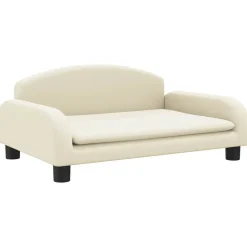 vidaXL sofa til børn 70x45x30 cm kunstlæder cremefarvet