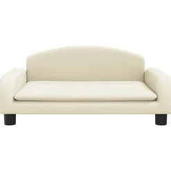 vidaXL sofa til børn 70x45x30 cm kunstlæder cremefarvet