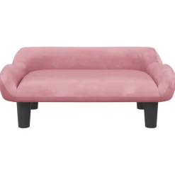 vidaXL sofa til børn 70x40x24 cm velour lyserød