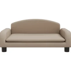 vidaXL sofa til børn 70x45x30 cm kunstlæder cappuccinofarvet