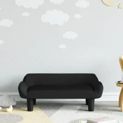 vidaXL sofa til børn 70x40x24 cm velour sort