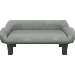 vidaXL sofa til børn 70x40x24 cm velour lysegrå