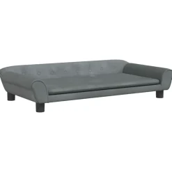 vidaXL sofa til børn 100x50x26 cm velour mørkegrå