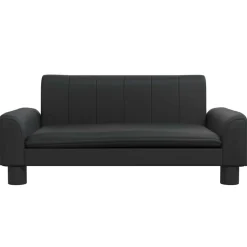 vidaXL sofa til børn 70x45x30 cm kunstlæder sort