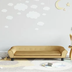 vidaXL sofa til børn 100x50x26 cm velour brun