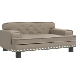 vidaXL sofa til børn 70x45x30 cm kunstlæder cappuccinofarvet