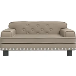 vidaXL sofa til børn 70x45x30 cm kunstlæder cappuccinofarvet