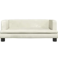 vidaXL sofa til børn 80x45x30 cm velour cremefarvet