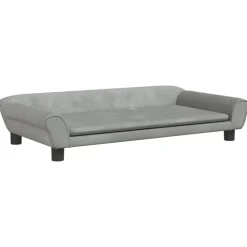 vidaXL sofa til børn 100x50x26 cm velour lysegrå