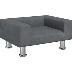 vidaXL sofa til børn 50x40x26,5 cm fløjl mørkegrå