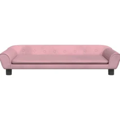 vidaXL sofa til børn 100x50x26 cm velour lyserød