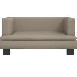 vidaXL sofa til børn 60x40x30 cm kunstlæder cappuccinofarvet
