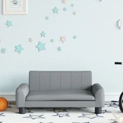 vidaXL sofa til børn 70x45x30 cm stof lysegrå