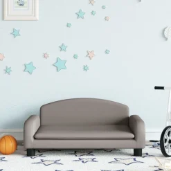 vidaXL sofa til børn 70x45x30 cm stof gråbrun