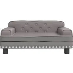 vidaXL sofa til børn 70x45x30 cm kunstlæder grå