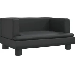 vidaXL sofa til børn 60x40x30 cm kunstlæder sort